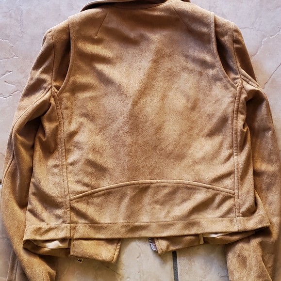 Suede with Love Tan Suede Moto Jacket - Picture 6 of 8